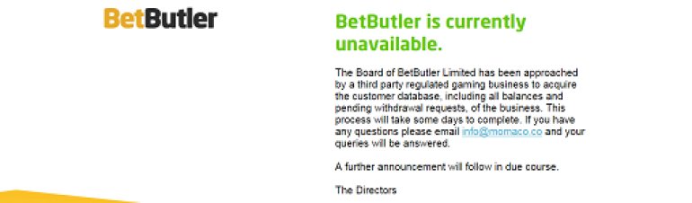 BetButler Unavailable